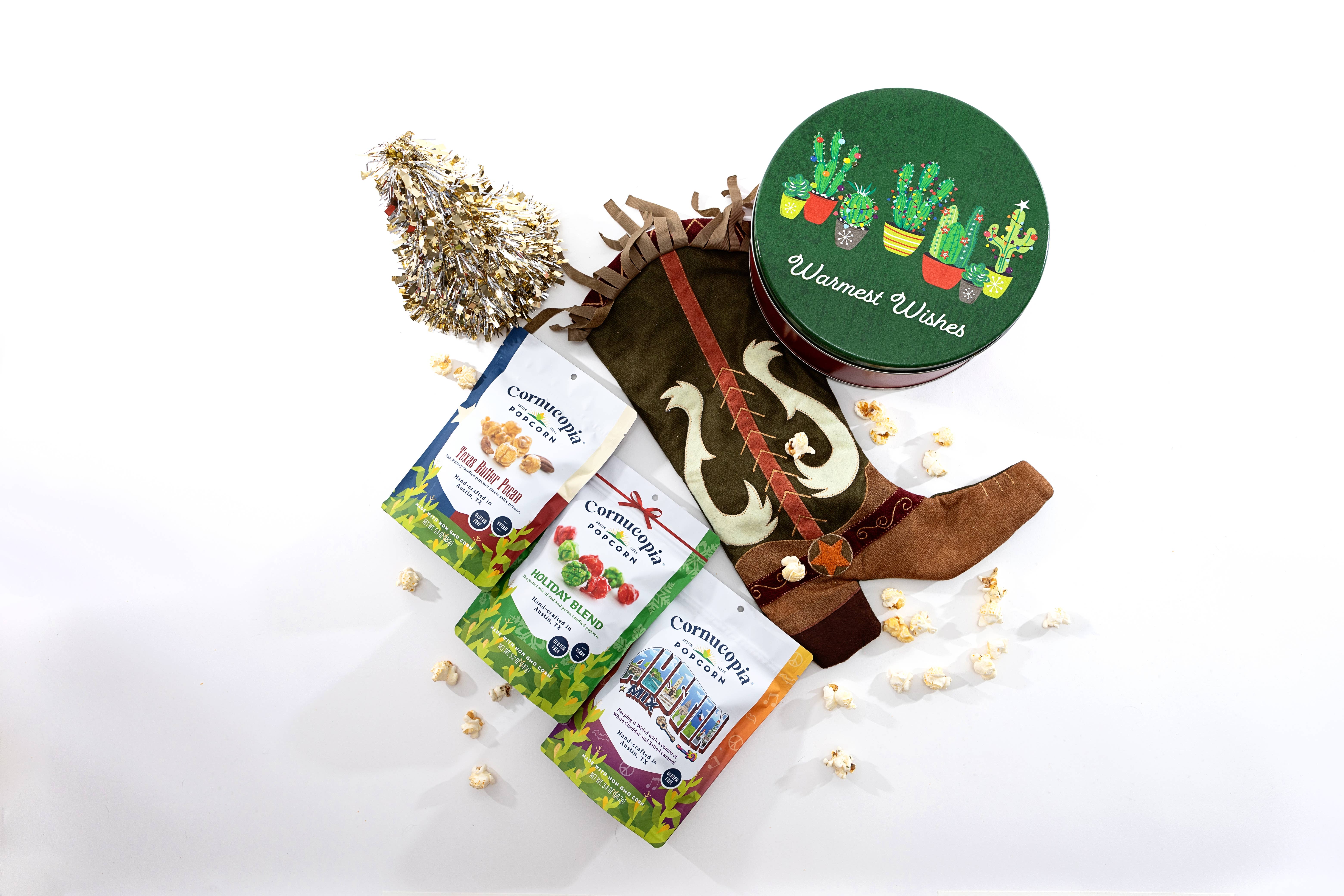 Cornucopia Popcorn - Wholesale Popcorn - TX Butter Pecan Popcorn (V & GF) Signature Bag-3