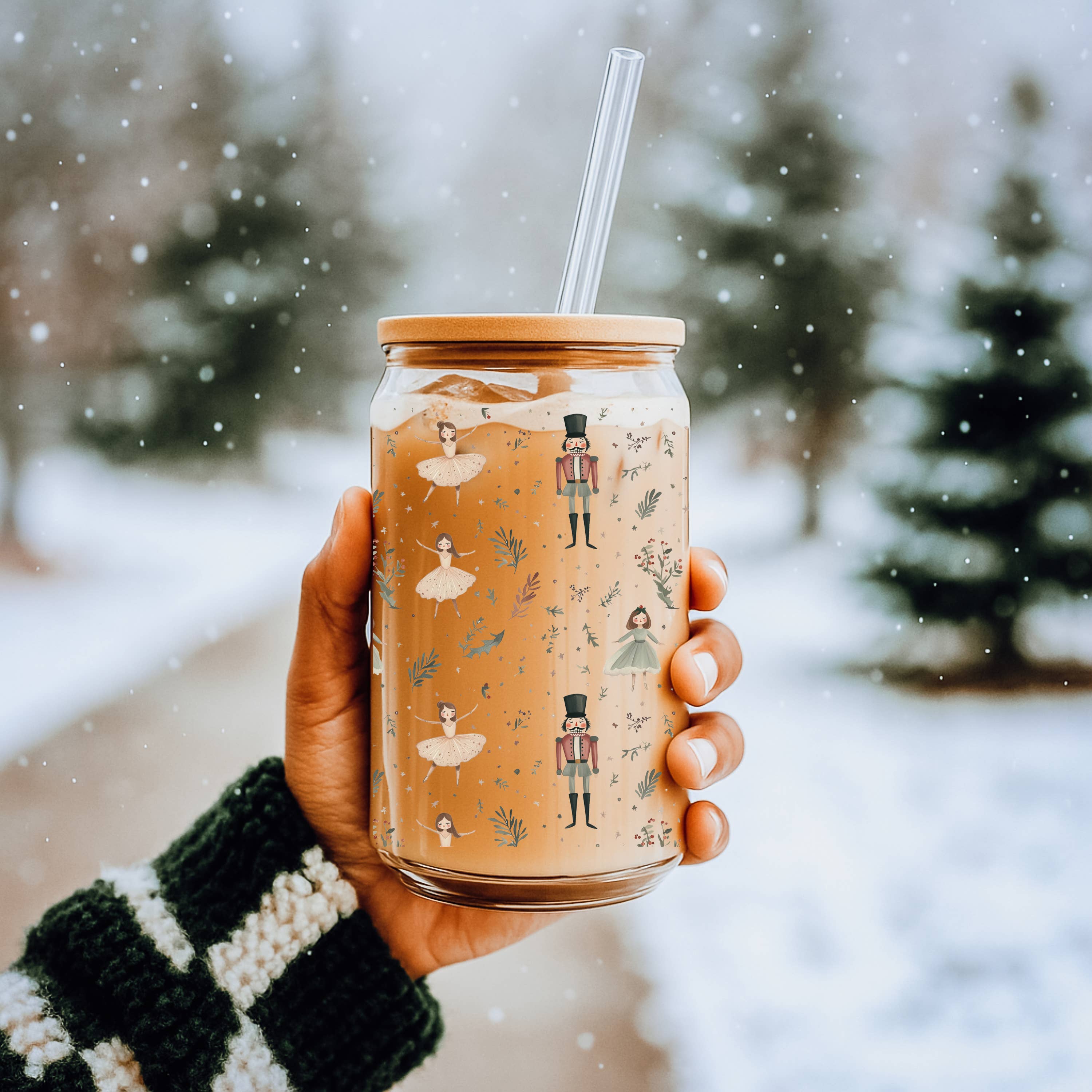 Gia Roma - Vente Gourde/bouteille isotherme - Verres en verre et cadeaux de cuisine de Noël Candy Cane25