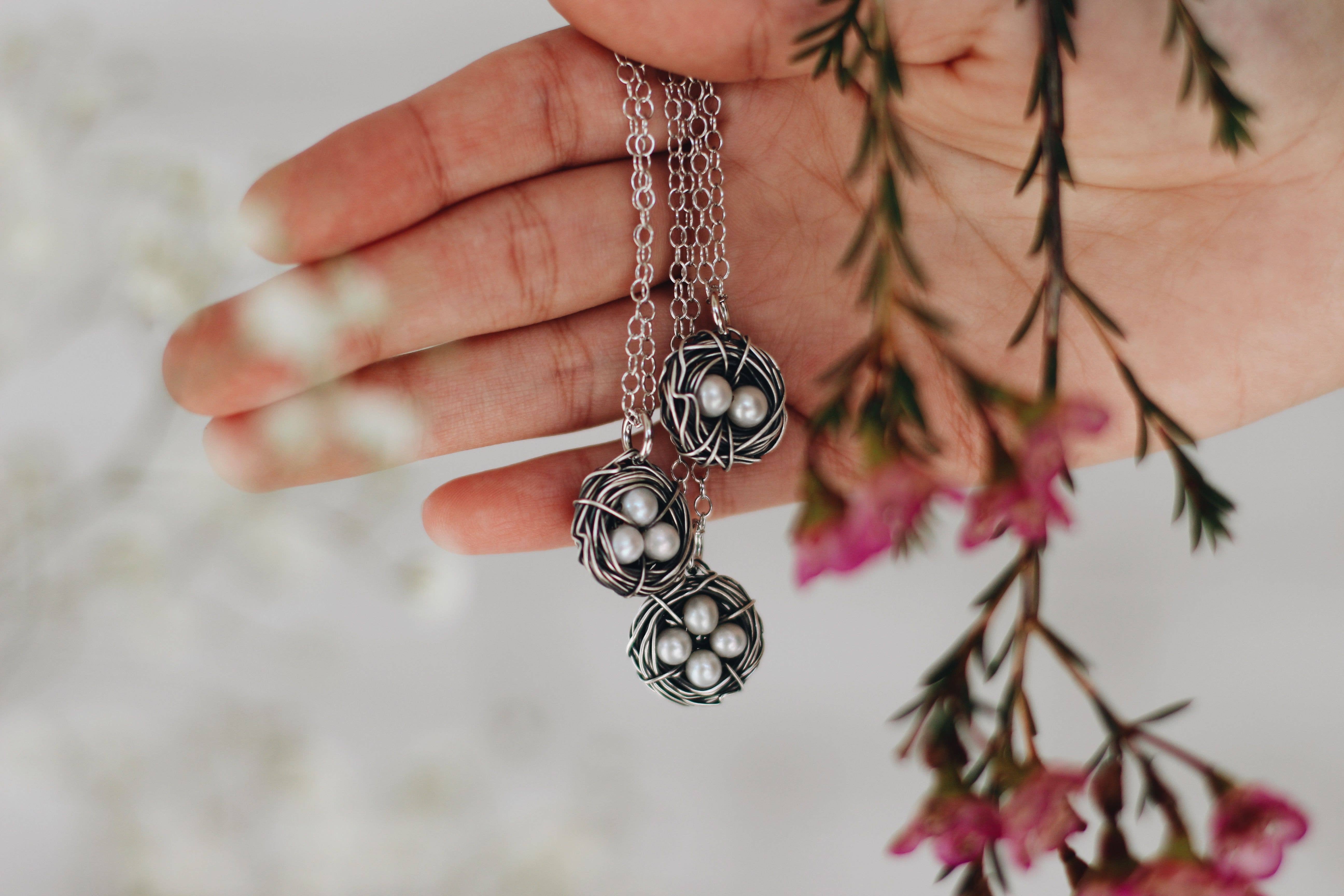 The Vintage Pearl - Vendita all'ingrosso Collana con ciondolo/pendaglio - Collana Messy Nest (1-6 perle)6