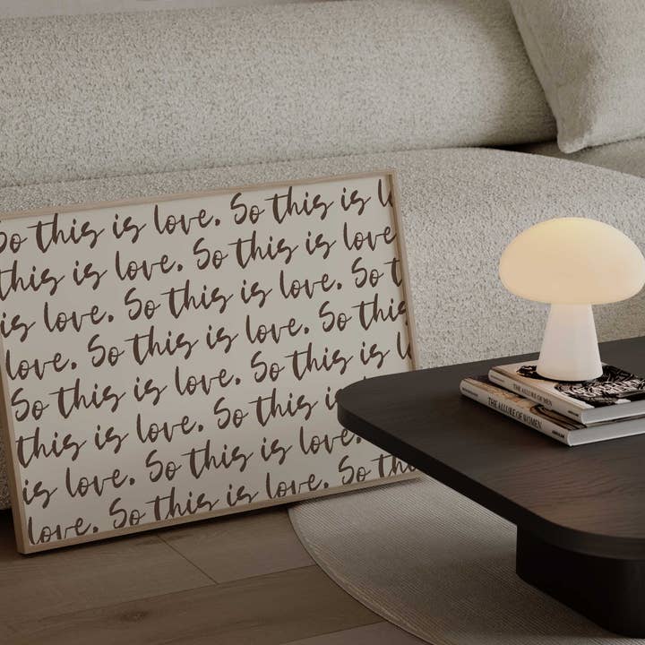 D'LUXE PRINTS - Wholesale Art Print - So This Is Love Script Print8