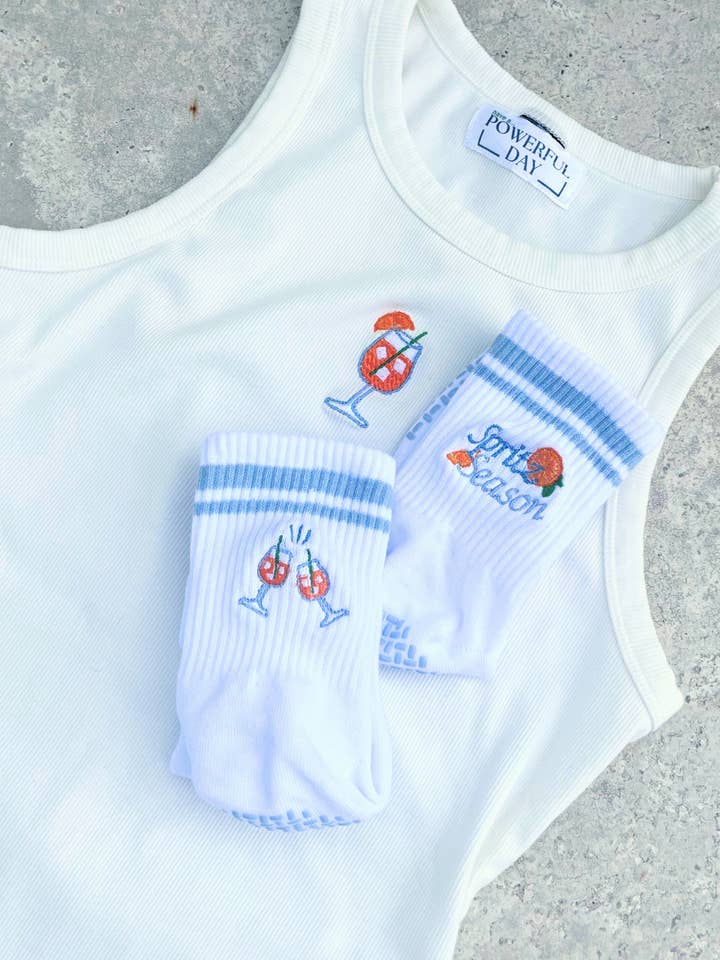 Powerful Day - Wholesale Socks - Women's - Spritz Season | Pilates Socks2
