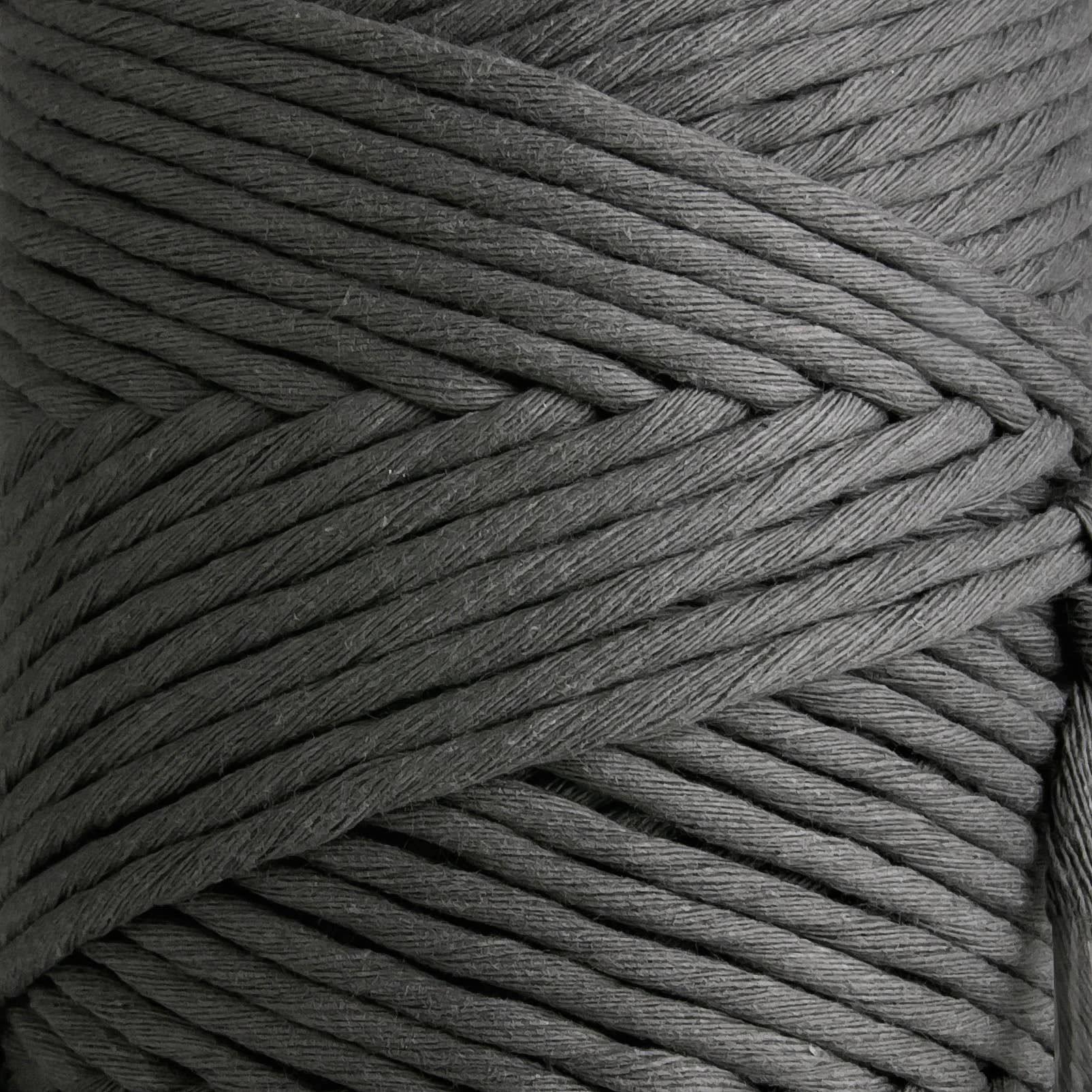 MB Cordas - Wholesale Craft Supplies - 3mm Single Strand Twisted 500g Cotton Cord DARK GRAY4