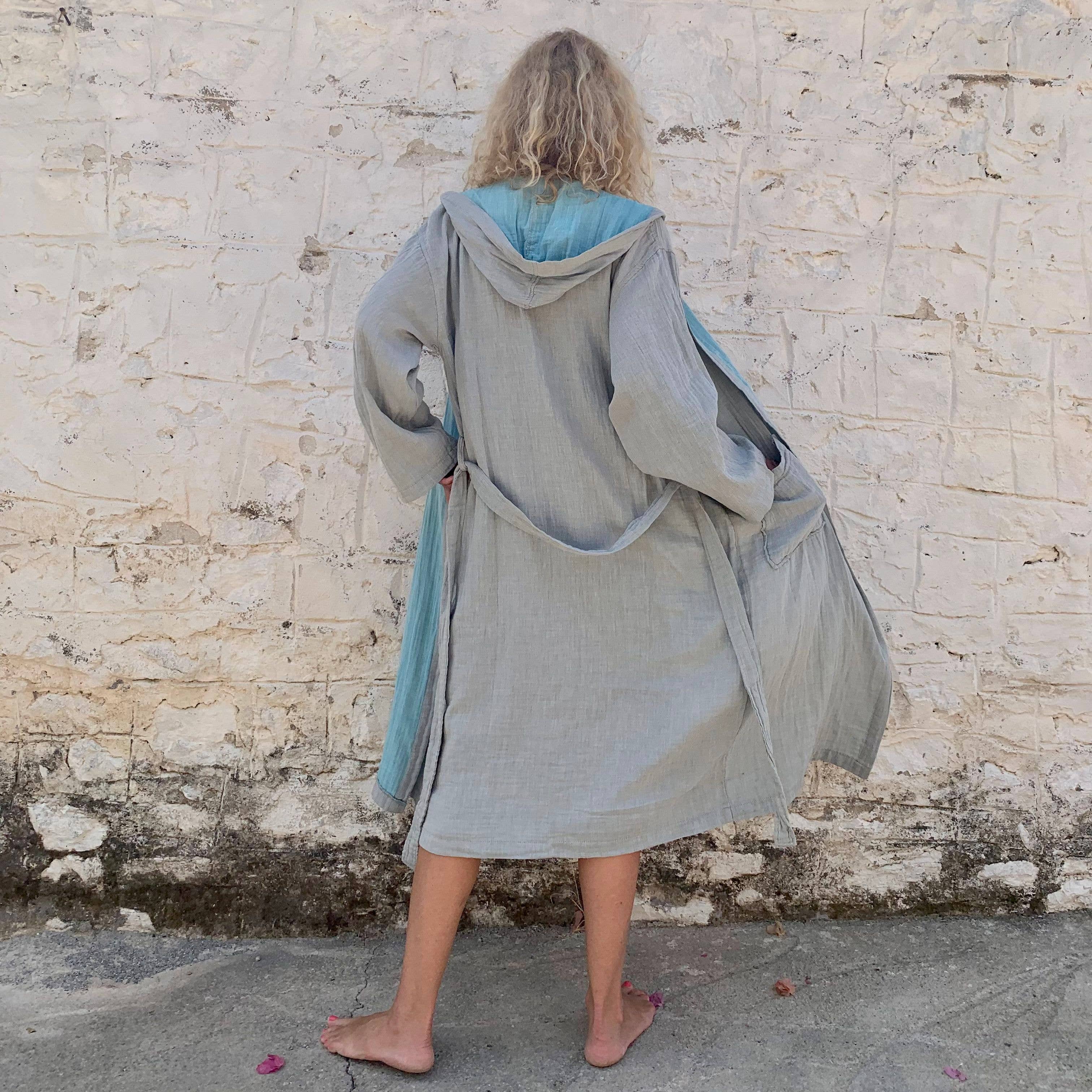 loom.ist – Robe - Mulher por atacado – Robe com Capuz de Musselina26