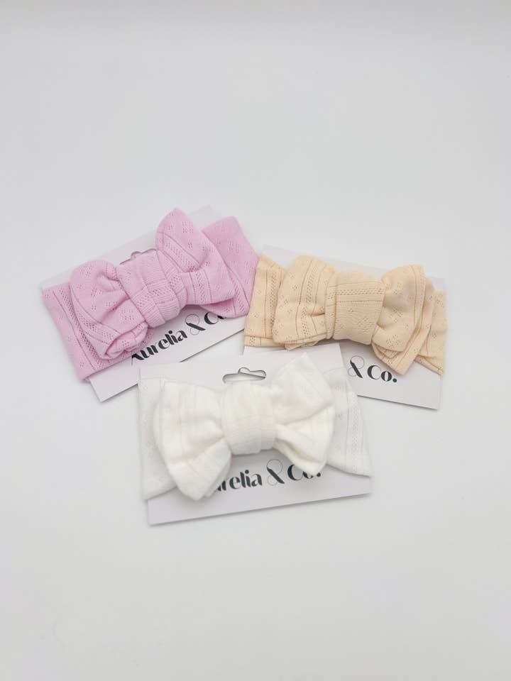 Cotton Baby Headband Oversized Wide Fit for wholesale by Aurelia & Co. Baby