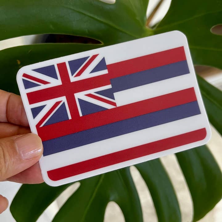 Island Stickers & More / Yuriko J. Design – wholesale Klistermärke – Hawaii statens flagga klistermärke - Island Series