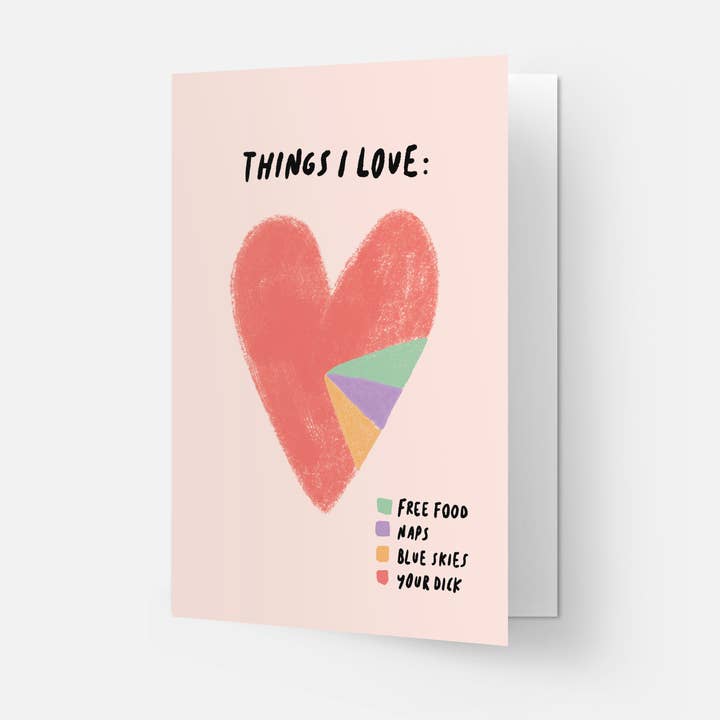 Kaart Blanche - Wholesale Love Card - Things I love greeting card
