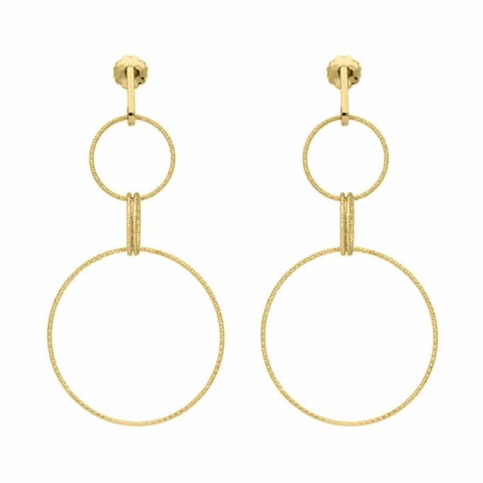 Silvia diamanten vergulde zilveren oorbellen voor wholesale door ORUS BIJOUX