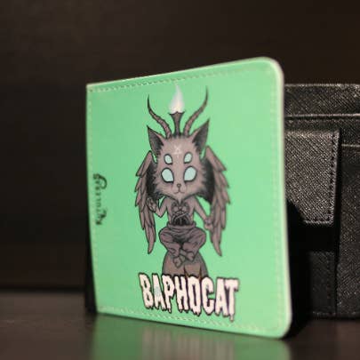 Kutuleras - Vente Portefeuille – unisexe - Portefeuille noir Baphomet horreur gothique halloween