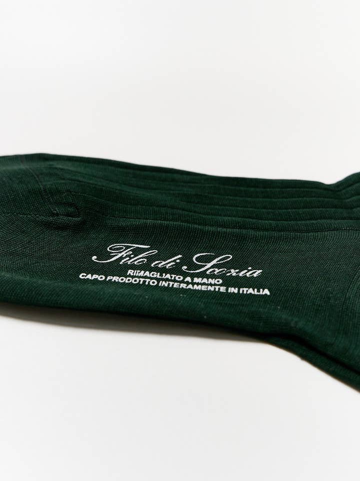 Hermani Heritage - Wholesale Socks - Women's - Donna Filo di Scozia Knee-High - Verdone4