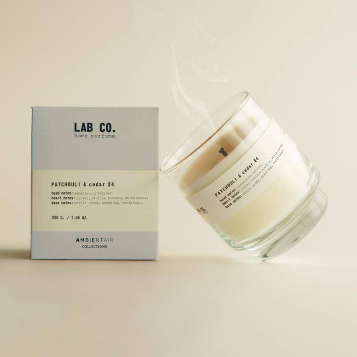LAB CO. #4 PATCHOULI & CEDAR vegetable wax candle 200g for wholesale by SEVENREEDS