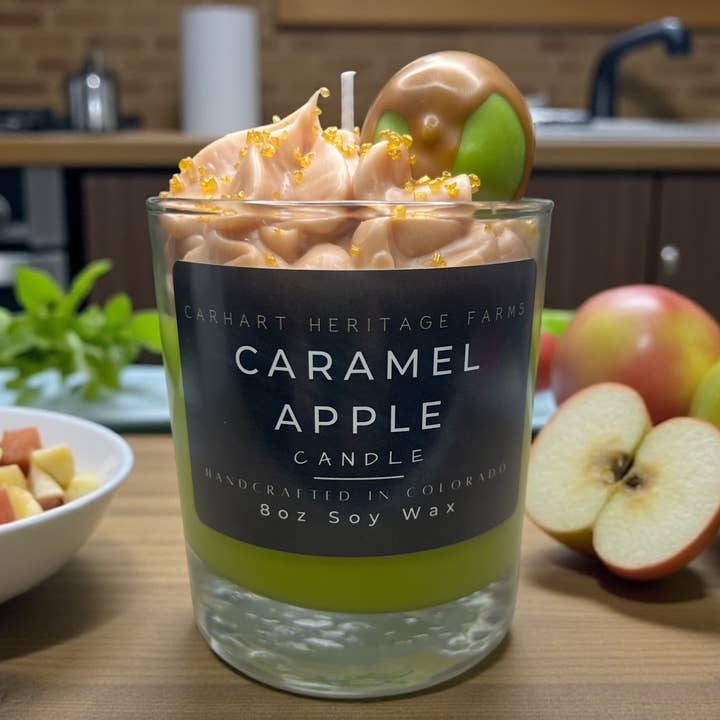 Caramel Apple Candle for wholesale by Carhart Heritage Farms