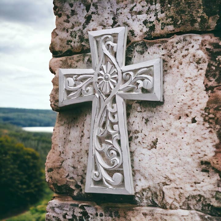 Wilco Home - Wholesale Wall Cross - Cameo Hand Carved Wood Wall Cross4