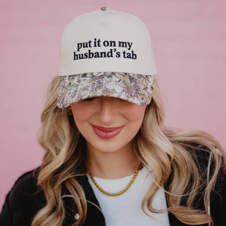 Sätt det på min mans nota tvåfärgad vintagehatt för wholesale av Katydid