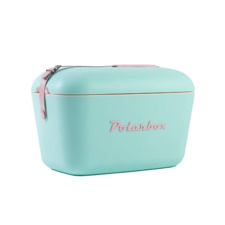 Polarbox 20L Retro Coolbox - Cyan Baby Rose Pop for wholesale by Polarbox UK