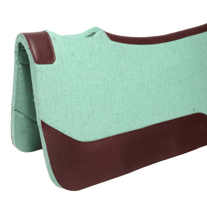 Western Felt Saddle Pad with Leather Reinforcements for wholesale by Pro Classic Global