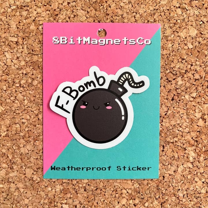 8 Bit Magnets Co - Wholesale Phone & Laptop Stickers - F-Bomb Funny Adult Humor Sticker