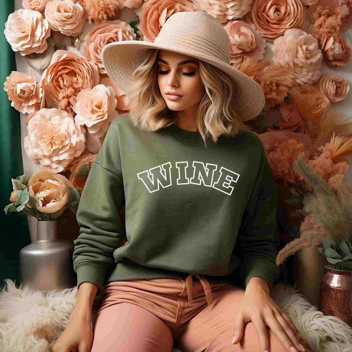 Wine Screen Printed Women's T-Shirt for wholesale by Rustic Radiance