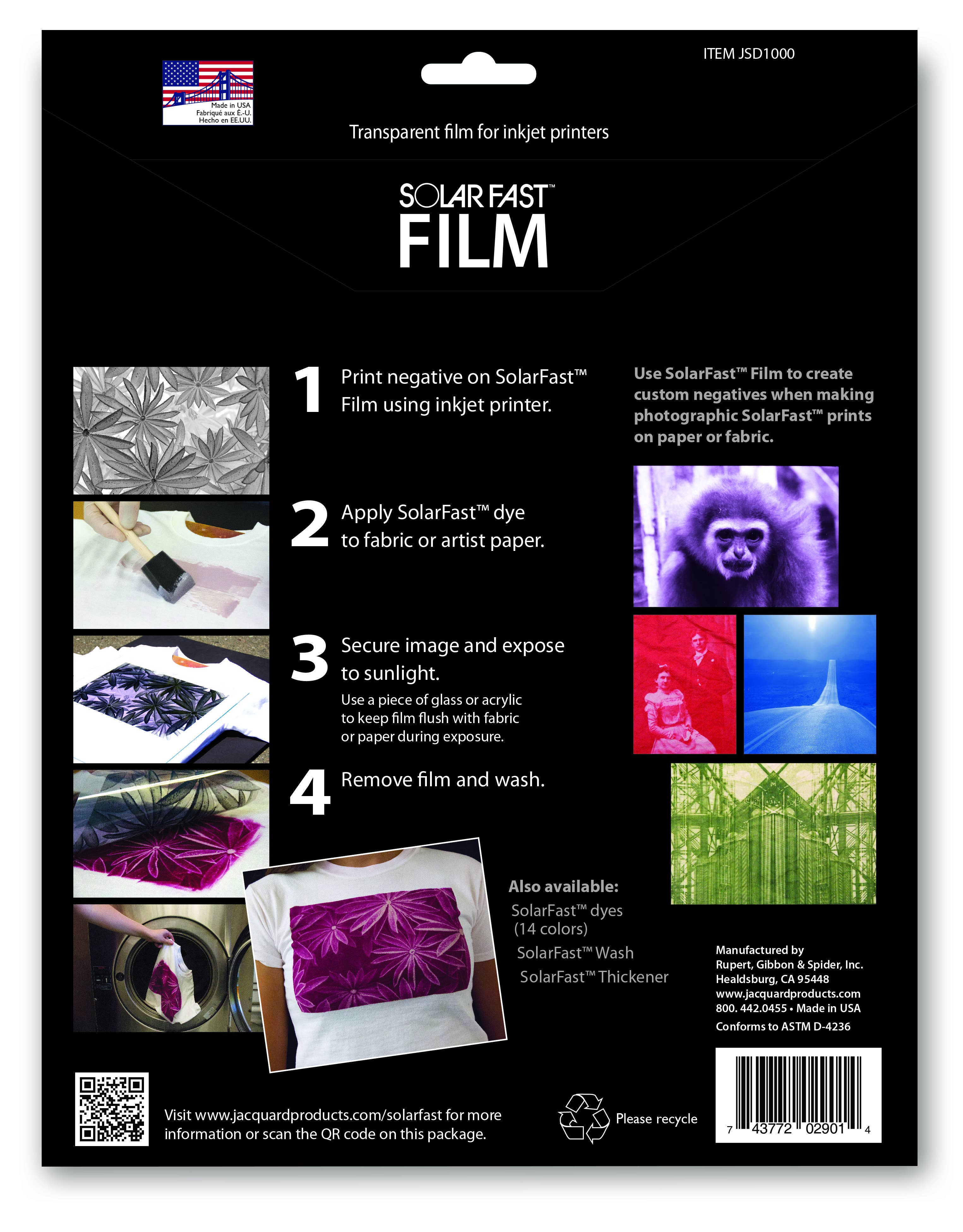 Jacquard Products - Wholesale Craft Supplies - SolarFast Film1