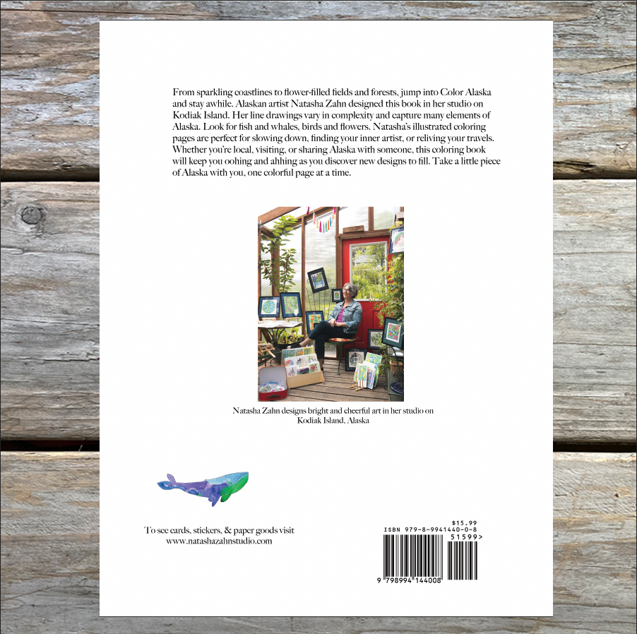 Natasha Zahn Studio - Wholesale Book - Adult - Color Alaska Coloring Book1