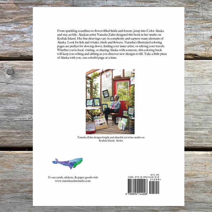 Natasha Zahn Studio - Wholesale Book - Adult - Color Alaska Coloring Book1