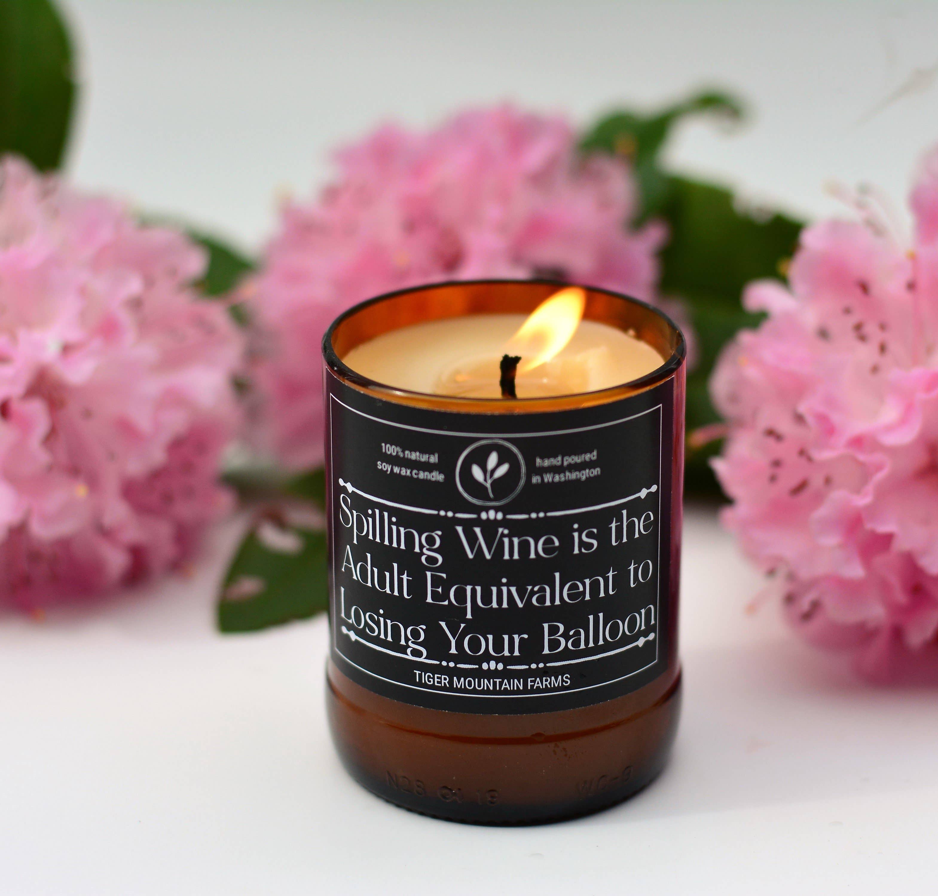 Black Oak Soap Company - Wholesale Jar/Filled Candle - "Spilling Wine is the adult..." Beer Bottle Candle | 6oz.0