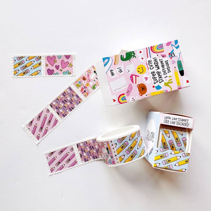 Busy Busy Faux-stage Stamp Washi for wholesale by Calliope