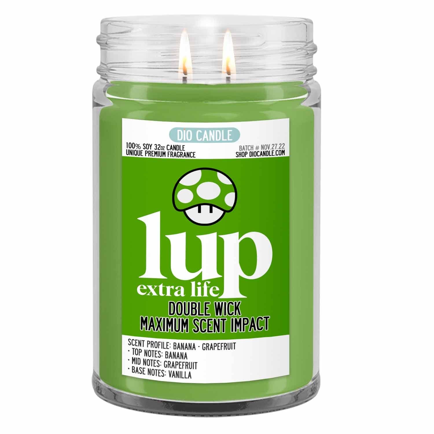 Dio Candle Company - Wholesale Jar/Filled Candle - 1 Up Extra Life Gaming Candle1