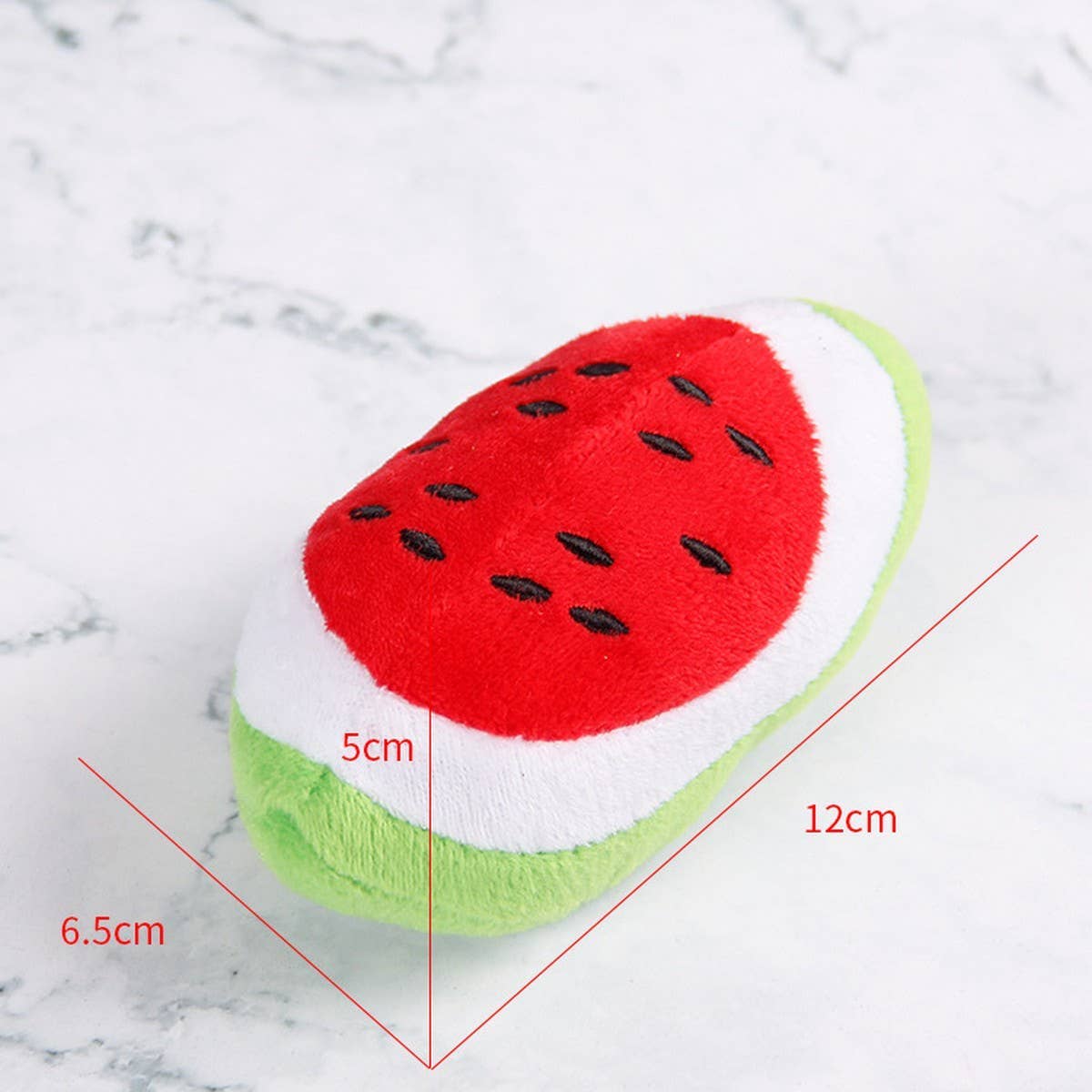 PAWPAWwholesale - Wholesale Pet Plush Toy - Dog - Plush Watermelon Toy, Squeaky Fun for Small Dogs_CWMM54795