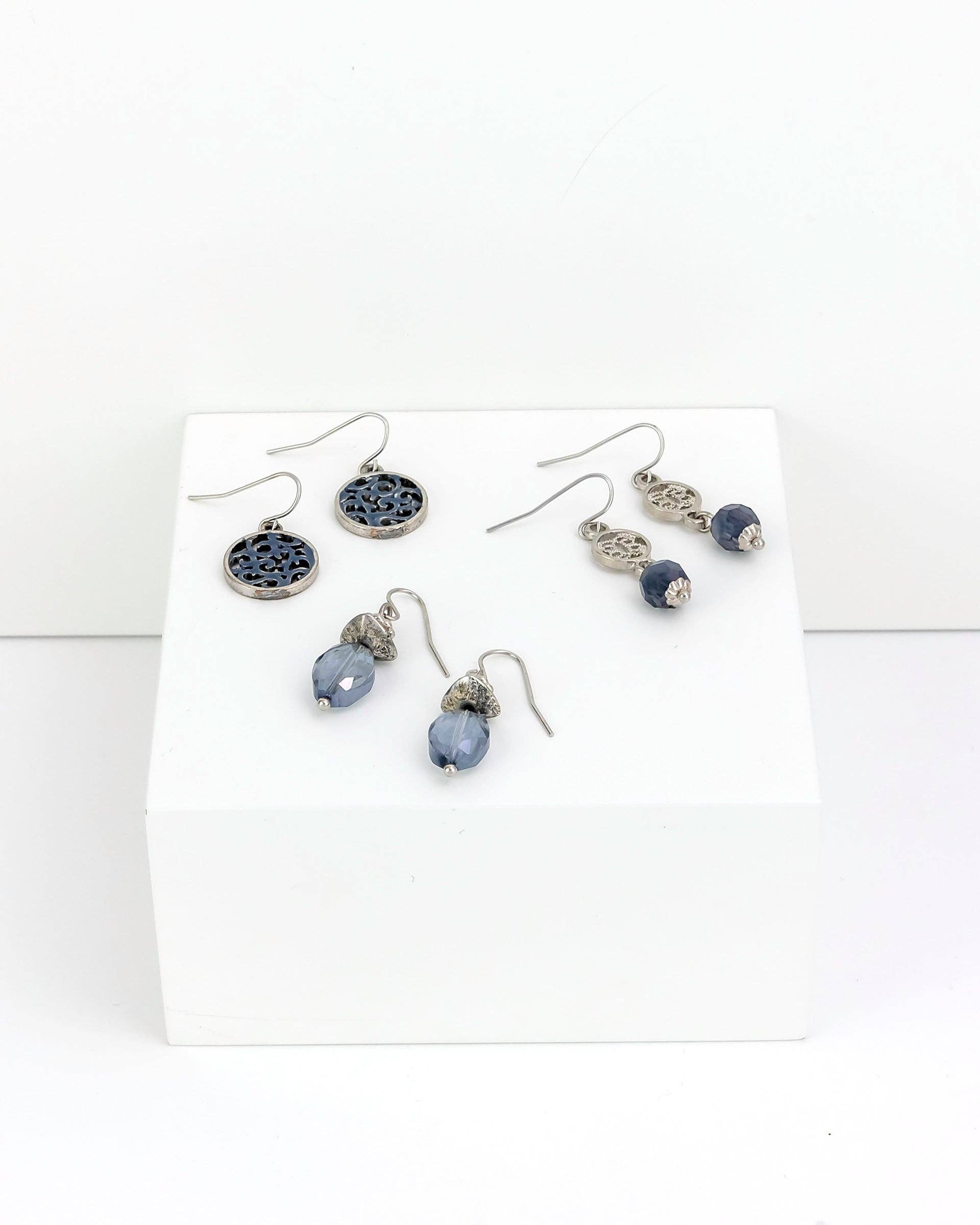 caroldauplaisejewelry - Wholesale Jewelry Set - Ruby Rd. - Set of 3 Drop Earrings1