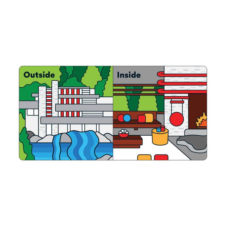 Chronicle Books - Wholesale Baby & Toddler Book (0-2) - Opposites With Frank Lloyd Wright Board Book2