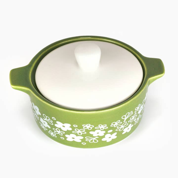 Twinkltoast - Wholesale Jewelry Dish - Pyrex-Inspired Spring Blossom Casserole Ceramic Trinket Box1
