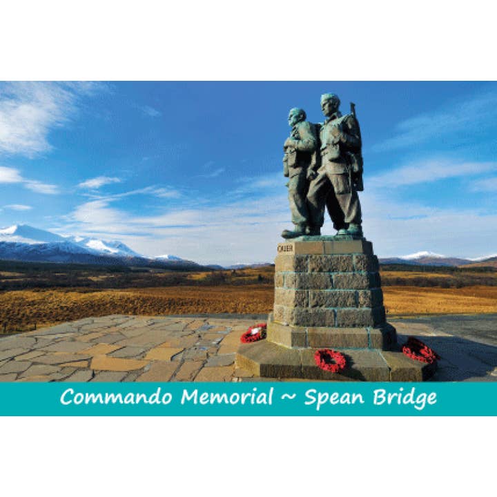 Litet vykort Commando Memorial Spean Bridge för wholesale av Island Blue Publishing