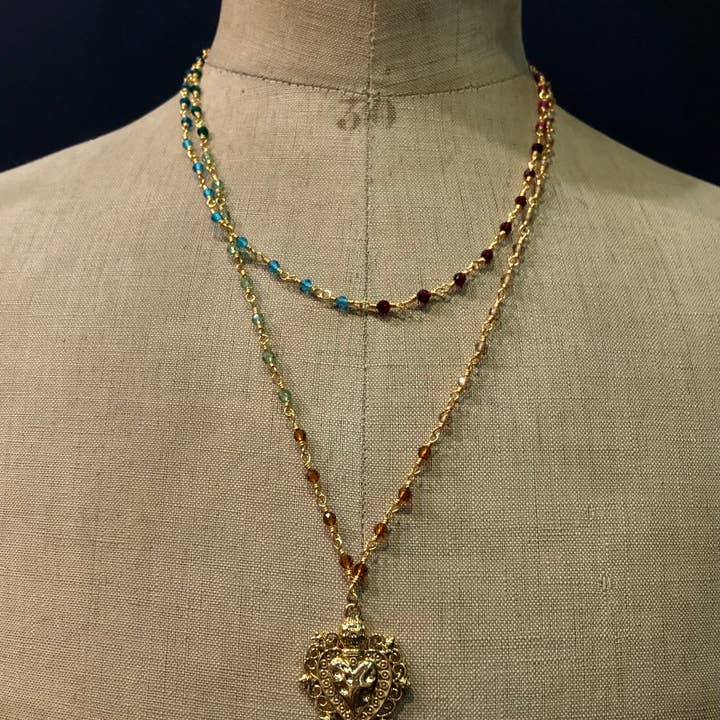 Fascinato - Vente Colliers à pendentif - Collier double/long Verona - Perles1