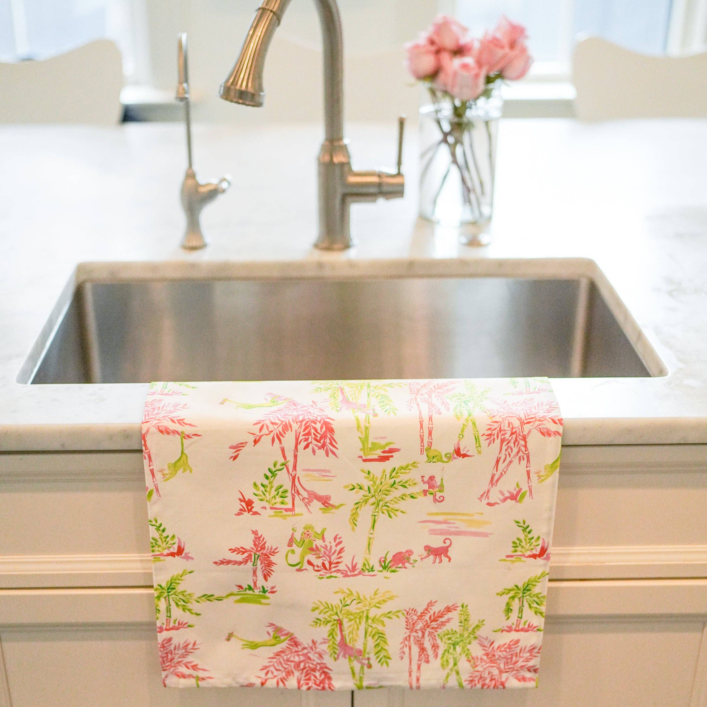 Alexandra Williams Design - Wholesale Tea Towel - Monkeys Drinking Champagne Tea Towels (Set of 2)1