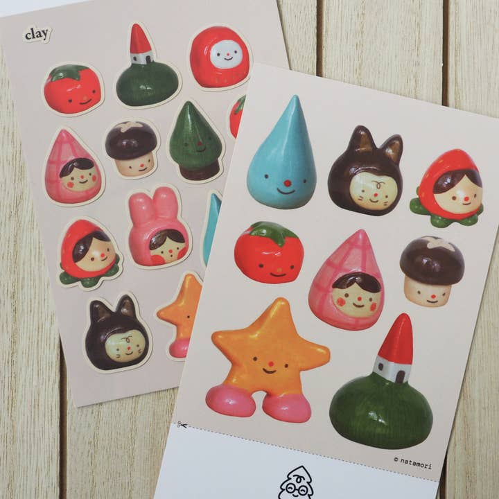 natamori - Wholesale Sticker - Clay • Sticker Sheet3