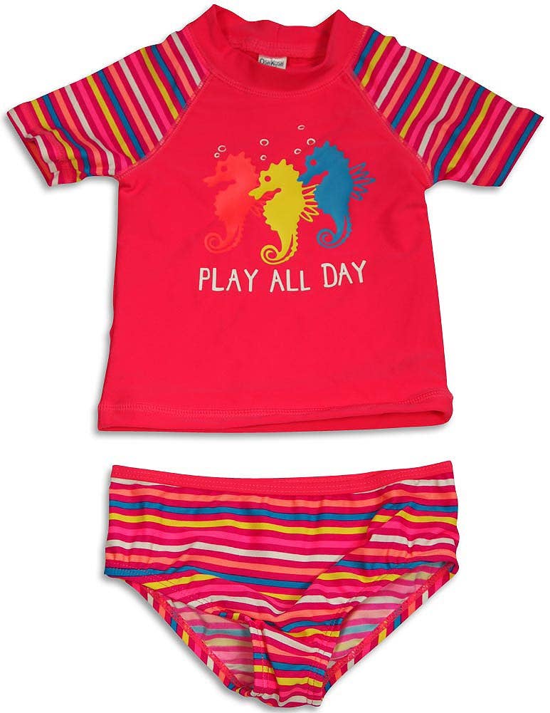 Eastern Off Price - Wholesale Rashguard Set - Kids - Osh Kosh B'gosh - Baby Girls 2 Piece Rashguard Swimsuit Set0