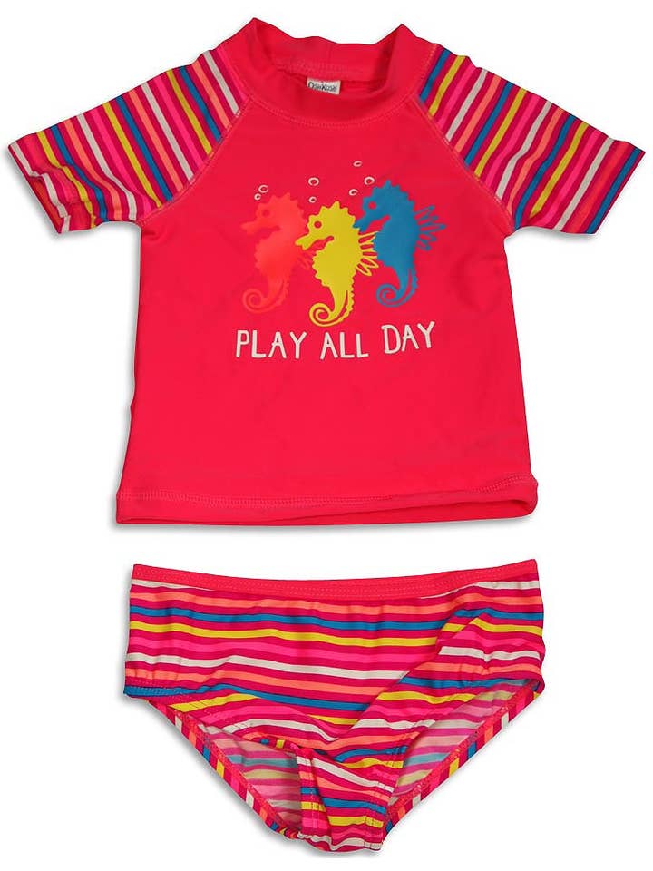 Eastern Off Price - Wholesale Rashguard Set - Kids - Osh Kosh B'gosh - Baby Girls 2 Piece Rashguard Swimsuit Set