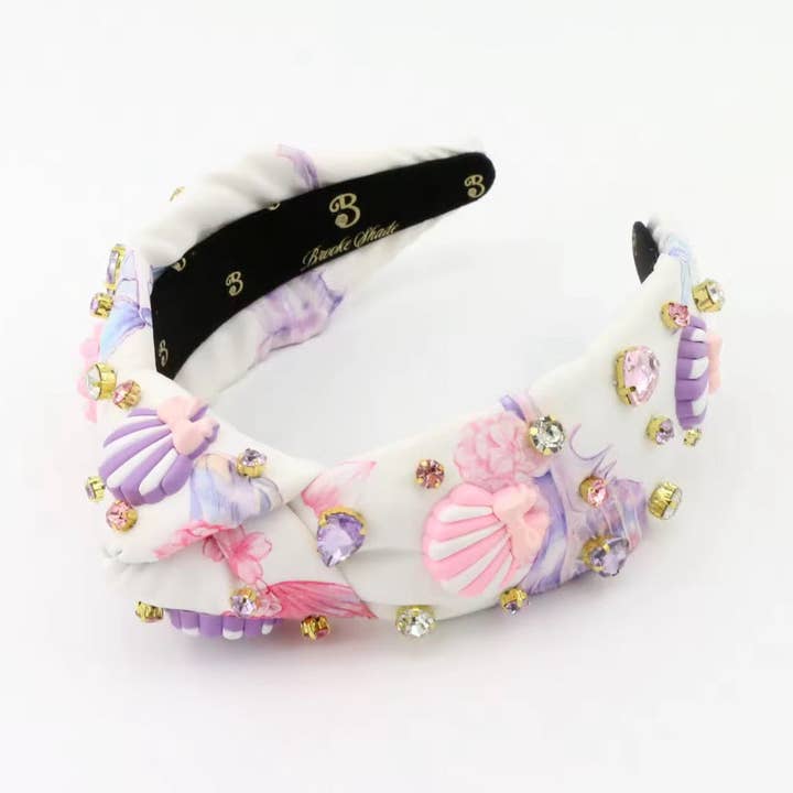 The Seashell Bow Topknot Headband for wholesale by Brooke Shade