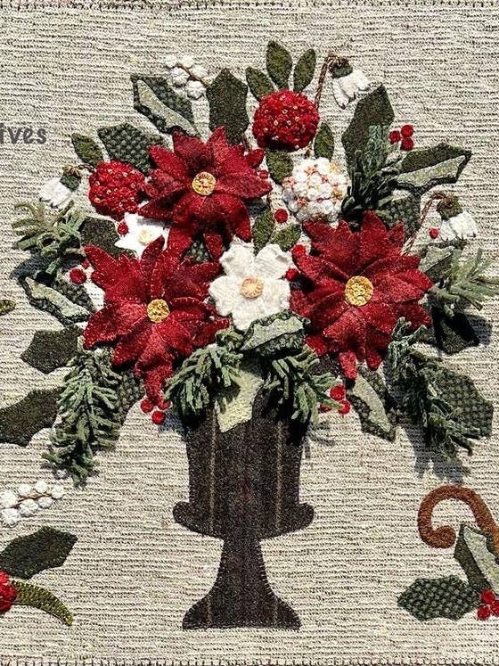 Patrón de apliques de lana Winter Bouquet para venta al por mayor de Traditional Primitives