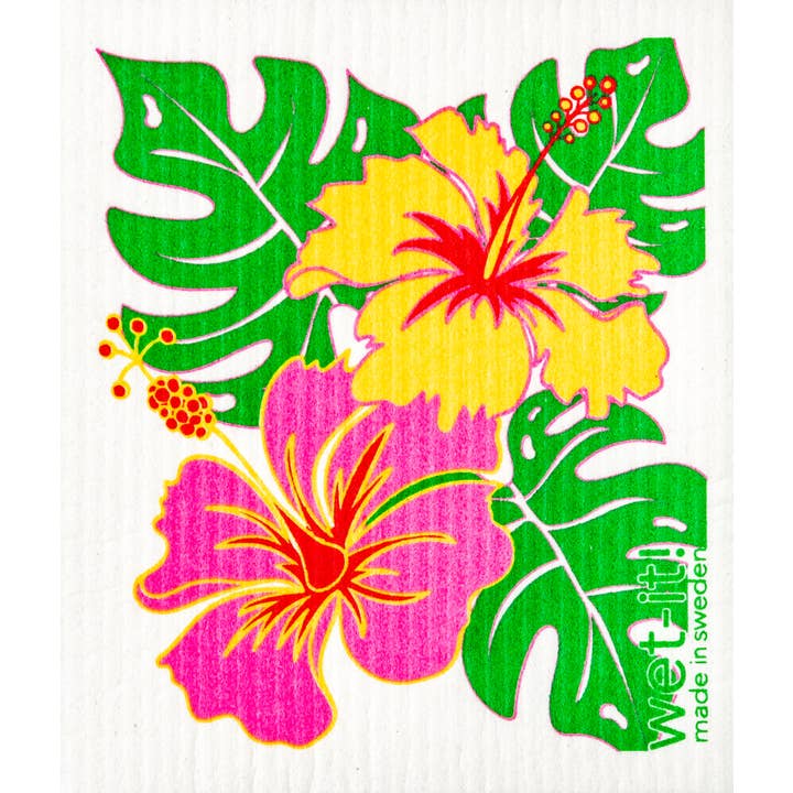 Happy Hibiscus Swedish Cloth for wholesale by Wet-it!