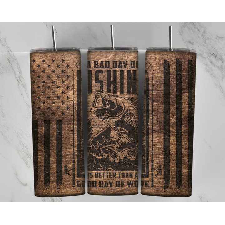 Bicchiere sottile da 20 once a Bad Day Fishing per la vendita all'ingrosso da parte di WST Wholesale