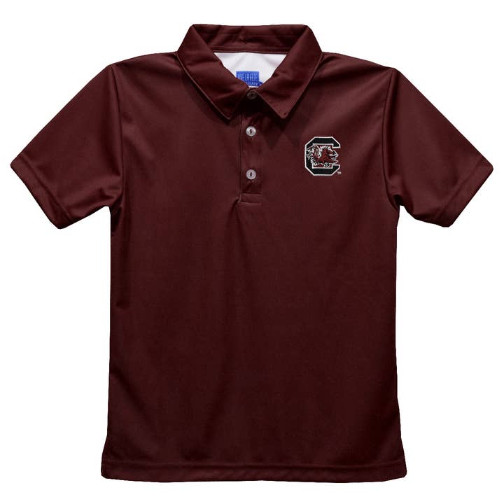 Vive La Fete - Wholesale T-Shirt - Kids - South Carolina Gamecocks Embroidered Maroon Polo Shirt