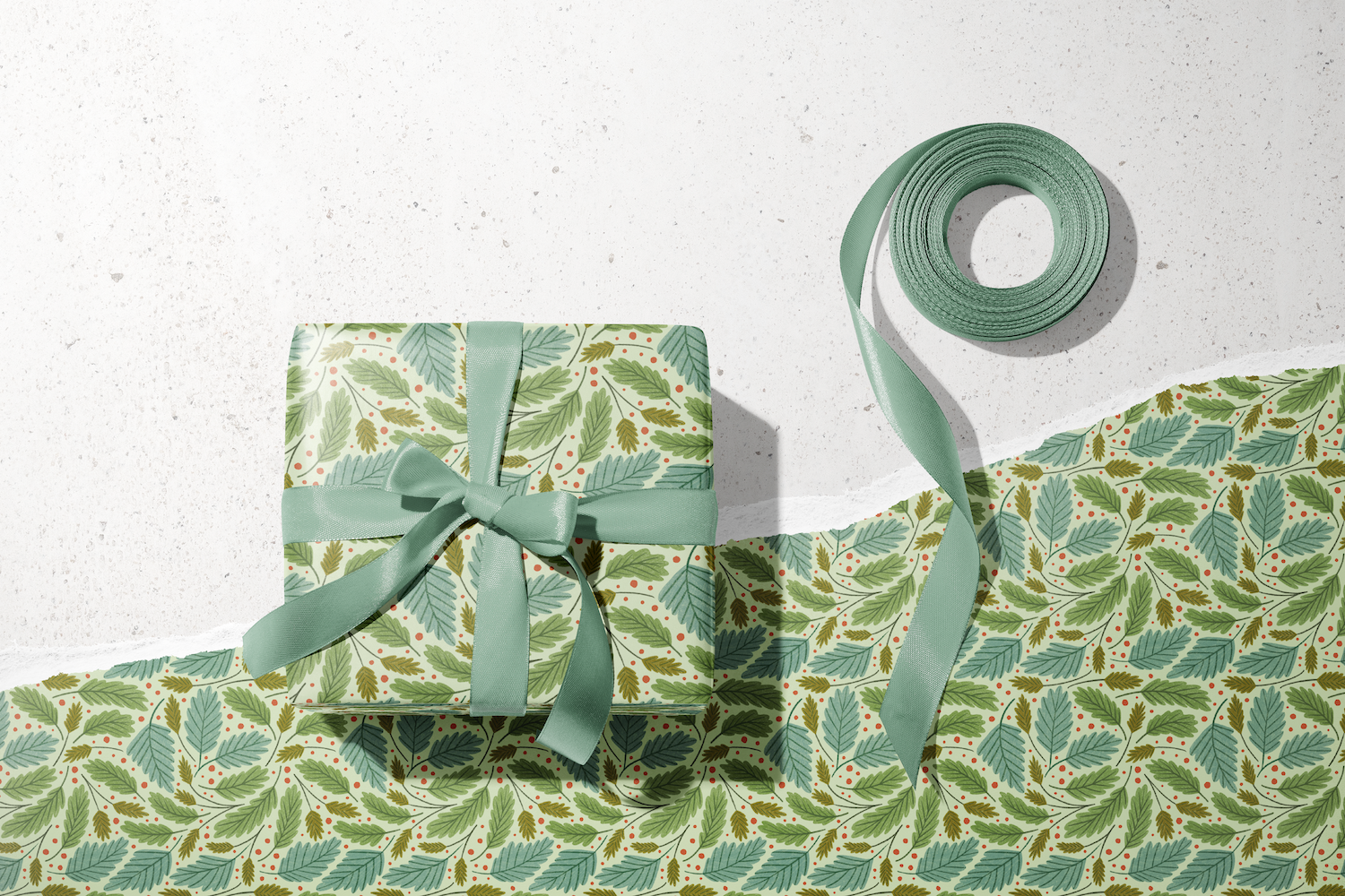Rebecca Jane Woolbright - Wholesale Wrapping Paper Roll - Bramble Wrapping Paper – Botanical Gift Wrap (2 Sheets)2