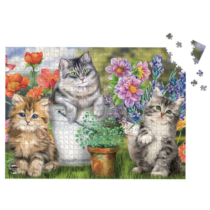 Garden Cats Spring 1000 Piece Jigsaw Puzzle for wholesale by Briarwood Lane