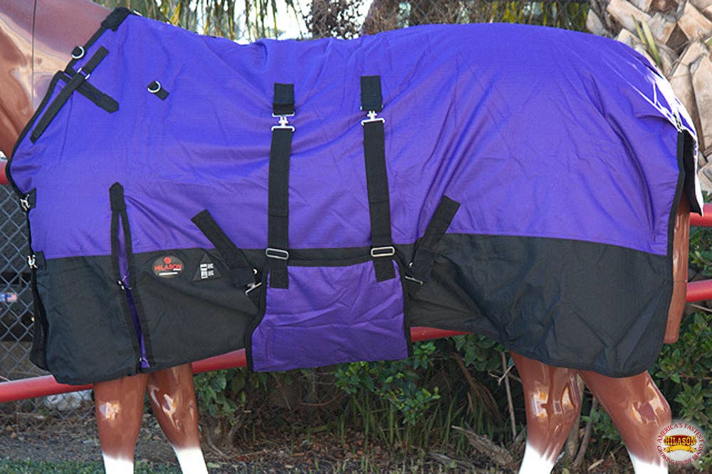 HILASON - Wholesale Horseback Riding Gear - HILASON 600D Winter Waterproof Poly Horse Blanket Belly Wrap Purple | Turnout Blankets for Horses2