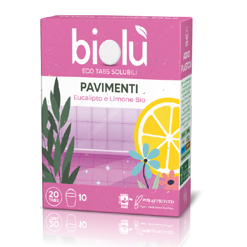NIVEL SRL SOCIETÀ BENEFIT - Vendita all'ingrosso Detergenti per pavimenti - Biolù Eco Tabs - Detergente Pavimenti Bio 20 tabs0