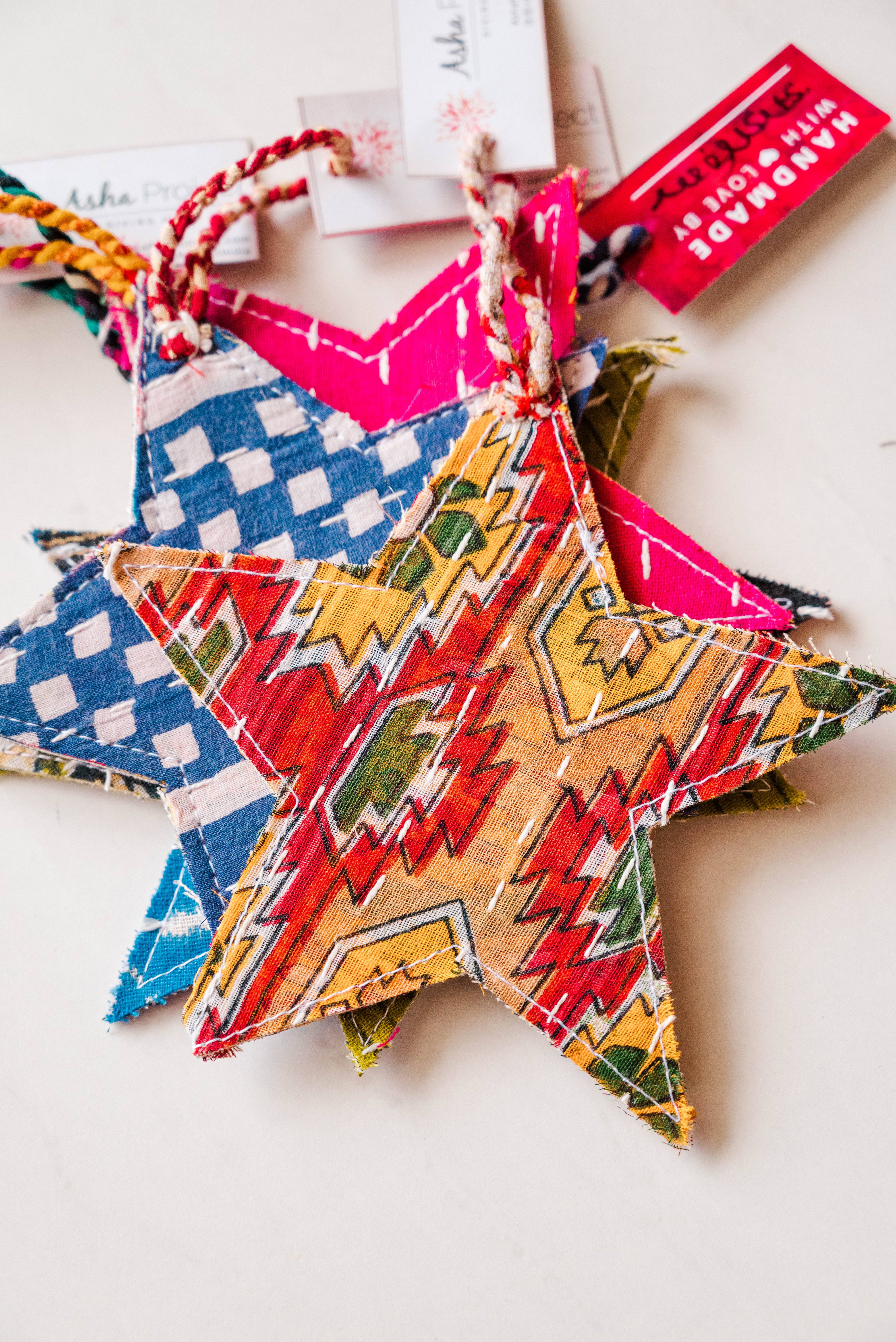 Asha Project - Wholesale Ornament - Kantha Christmas Ornaments | Star4
