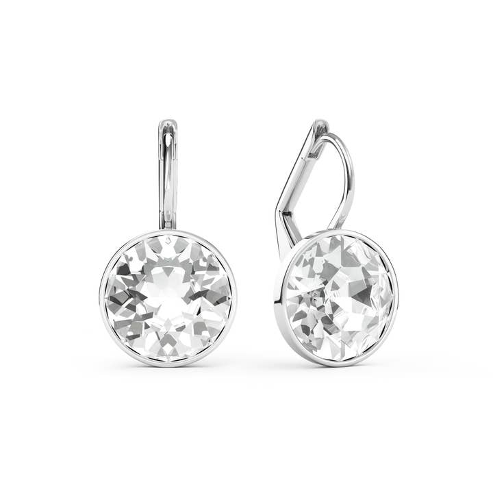 Bella Earrings with 4 Carat Clear Silver Plated for wholesale by My Jewellery Story