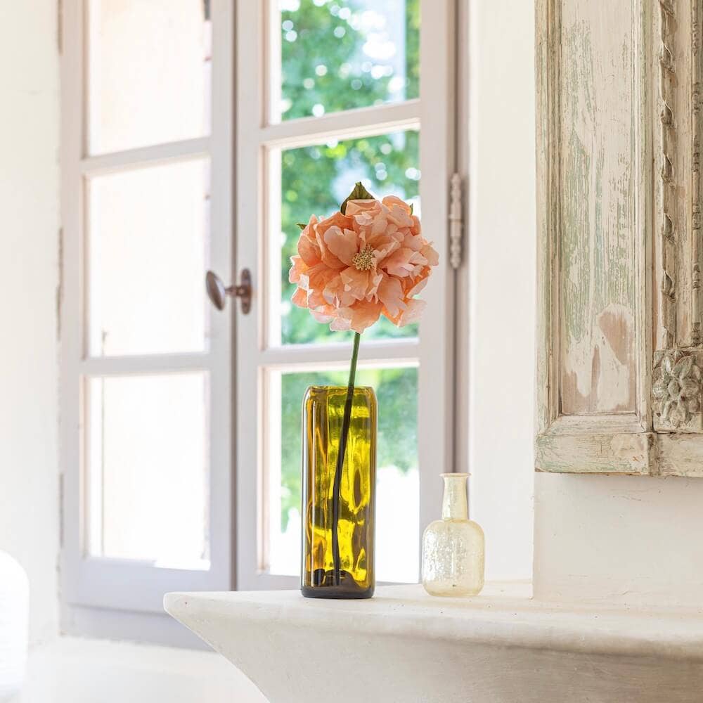 Flowrette - Vente Fleurs artificielles - Pivoine en papier orange corail5