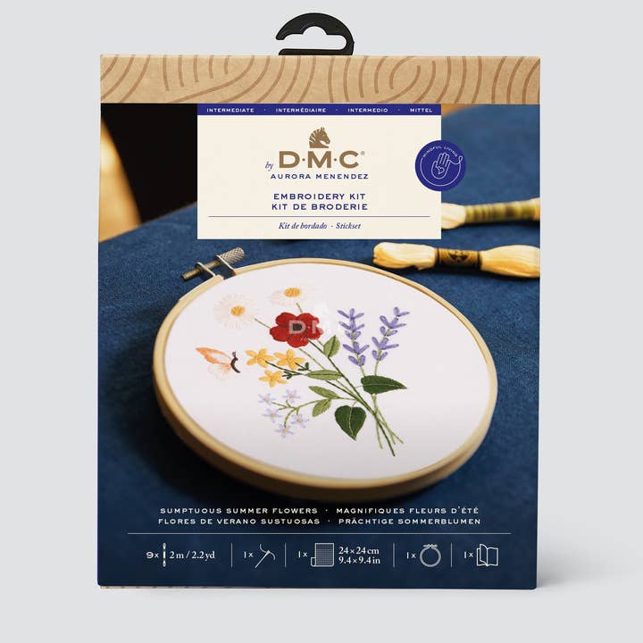 Summer Flowers - DMC - Embroidery Kit for wholesale by The DMC Group